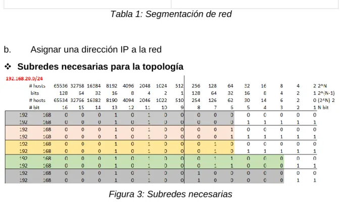 Figura 4: Asignación de IPs 