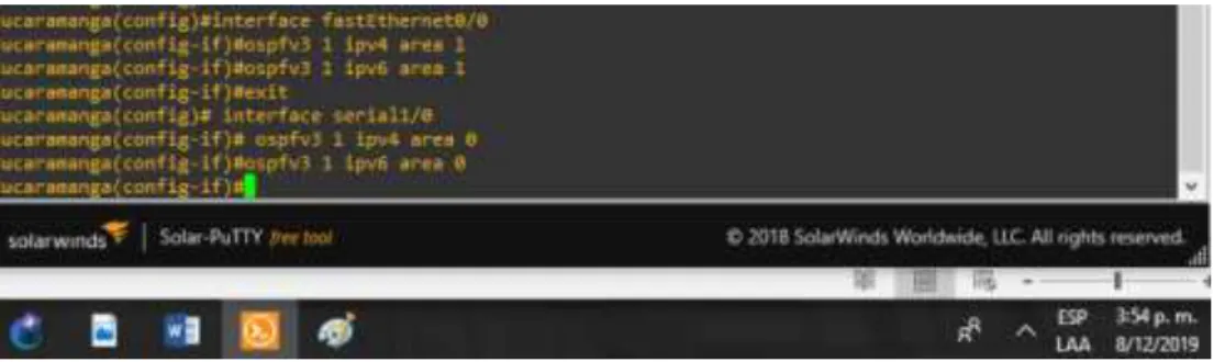 Figura 14. Configurar áreas en R2 