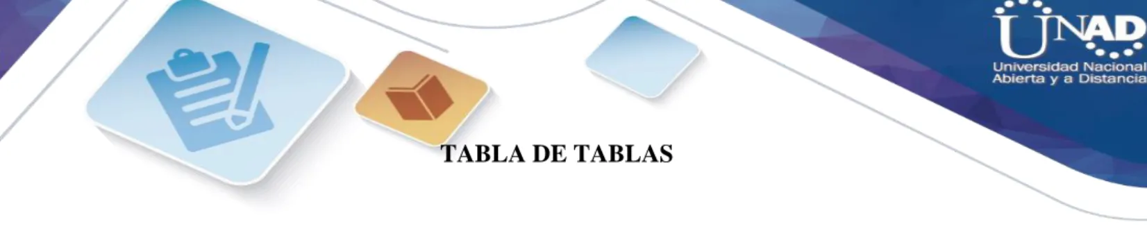 TABLA DE TABLAS 