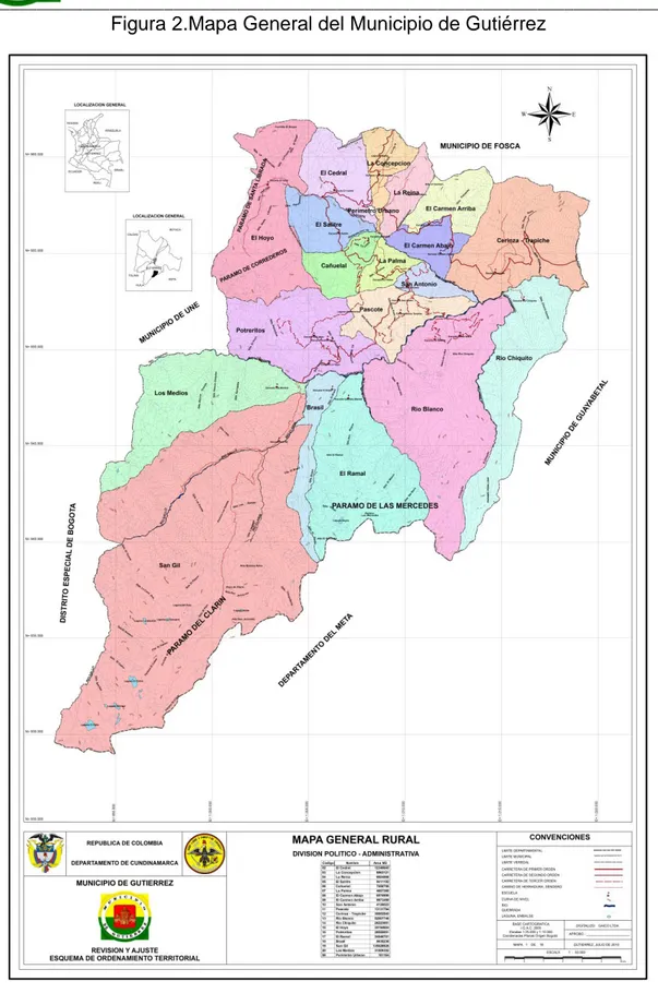 Figura 2.Mapa General del Municipio de Gutiérrez 