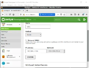 Figura 15 configuración de las interfaces de red. 