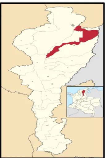 Fuente: Gobernación del Cesar, 2018. Ilustración territorial del departamento del Cesar,  municipio de La Paz
