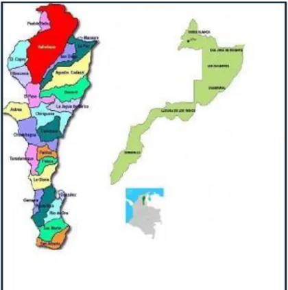 Fuente: Gobernación del Cesar, 2018. Ilustración territorial del departamento del Cesar,  municipio de La Paz