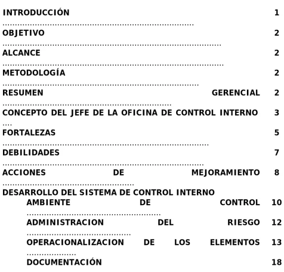 TABLA DE CONTENIDO  Pags.  INTRODUCCIÓN   ............................................................................