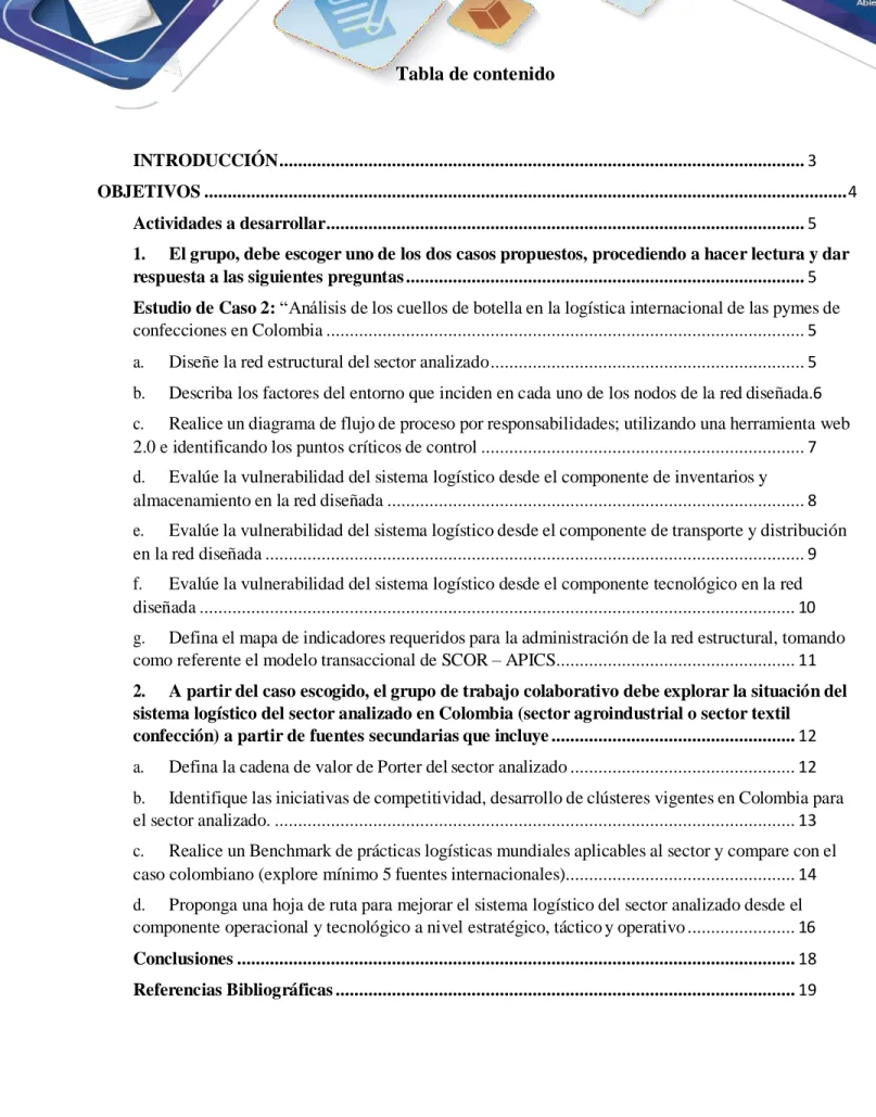 Tabla de contenido 