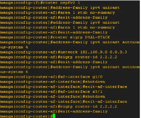 Ilustración 15. Configurar las interfaces pasivas para EIGRP 