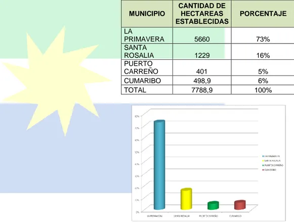 Tabla y Gráfico: Proyectos Agroindustriales del Departamento del Vichada. 