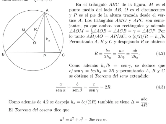 Figura 4.2: Circunferencia de los nueve puntos