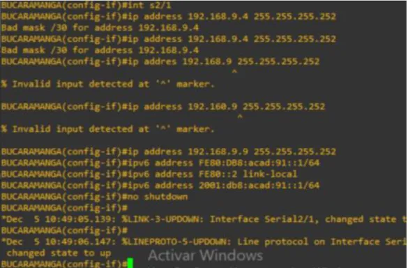 Ilustración 10 configuración ip 