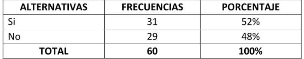 CUADRO N° 13                            FUENTE: Encuesta 