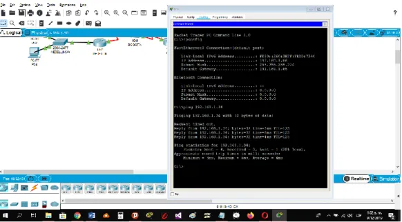 Ilustración 5 Prueba desde un Host (Pantalla 1) 