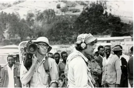 Figura 11: David MacDougall i James Blue durant la filmació de  &#34;Kenya  Boran&#34; Kenya, 1972