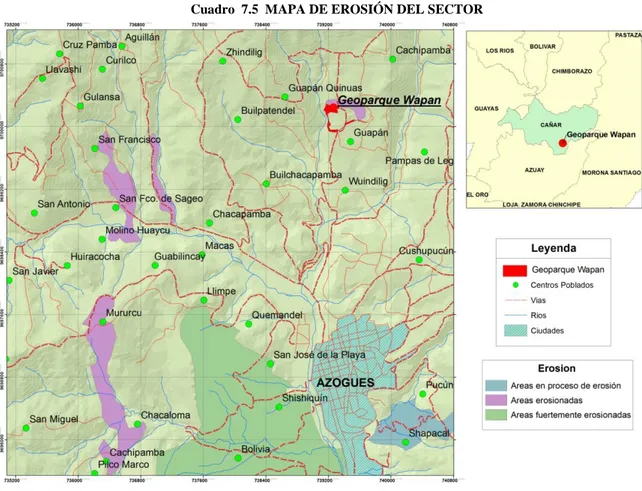 Cuadro  7.5  MAPA DE EROSIÓN DEL SECTOR 