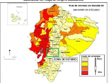 Ilustración 12.  Mapa de riesgo a Inundación.