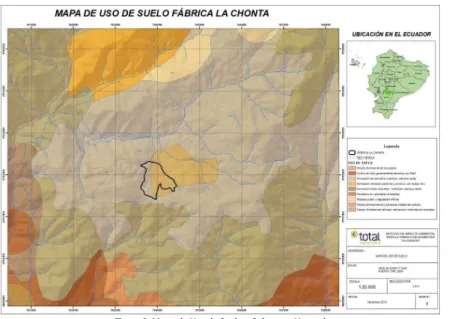 Figura 6. Mapa de Uso de Suelo y Cobertura Vegetal  Elaborado por: Equipo Consultor. Fuente: CRP, 2008, MAE 2014