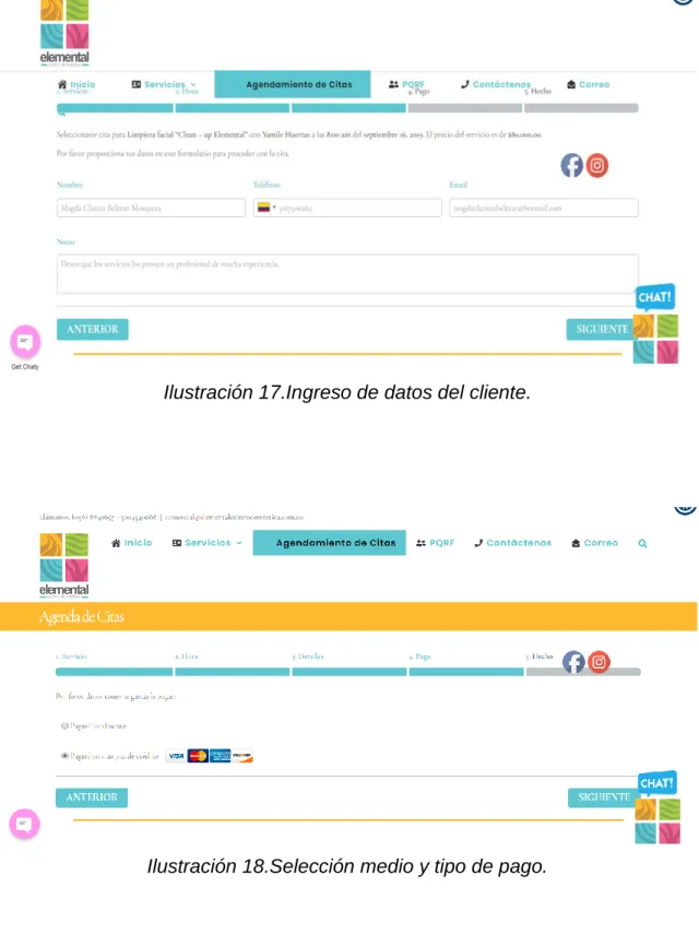 Ilustración 17.Ingreso de datos del cliente. 