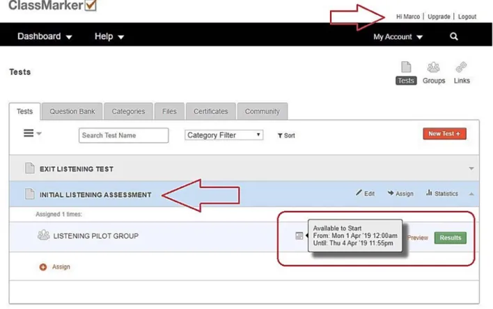 Figure 6. Online testing platform. 