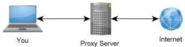 Fig. 1 Conexión a internet a través de un proxy       