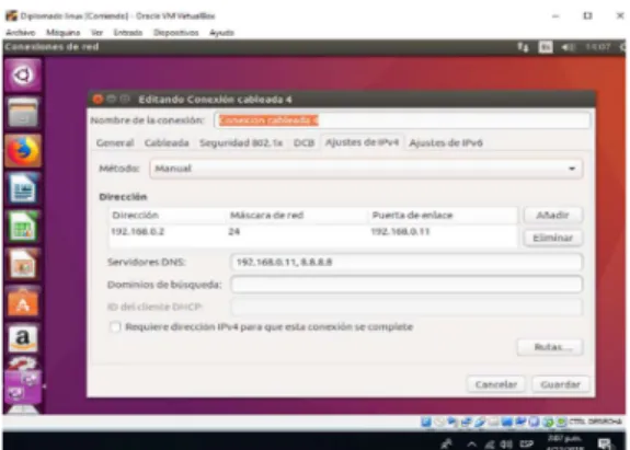 Fig. 9 Regla de firewall para redes internas 