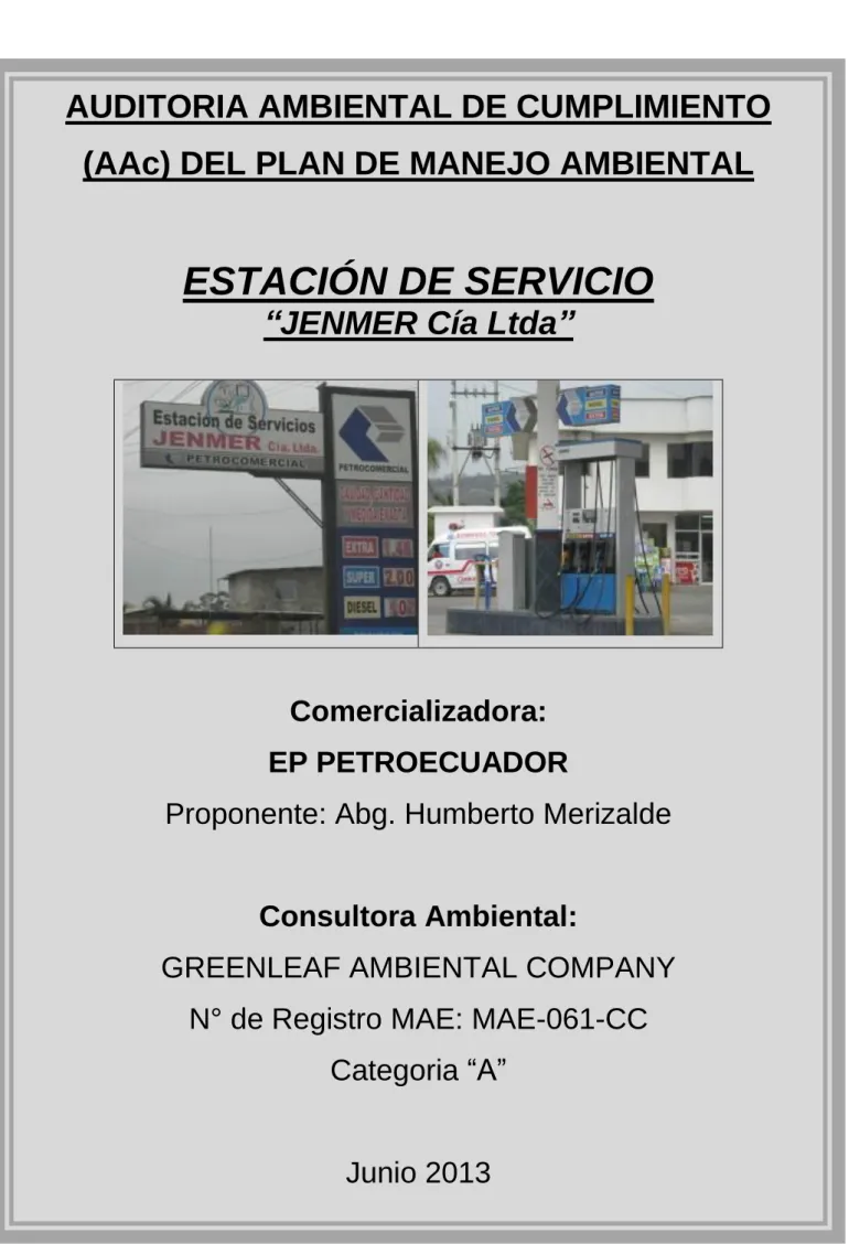 TABLA DE CONTENIDO  