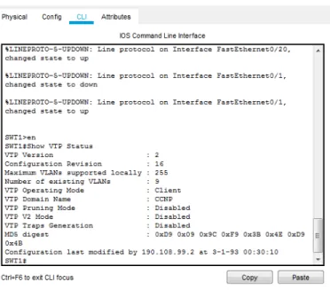 Figura 12.Show VTP Status en SWT1. 