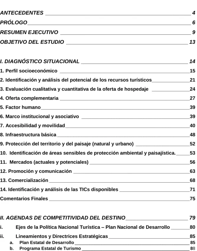 Tabla de Contenido 