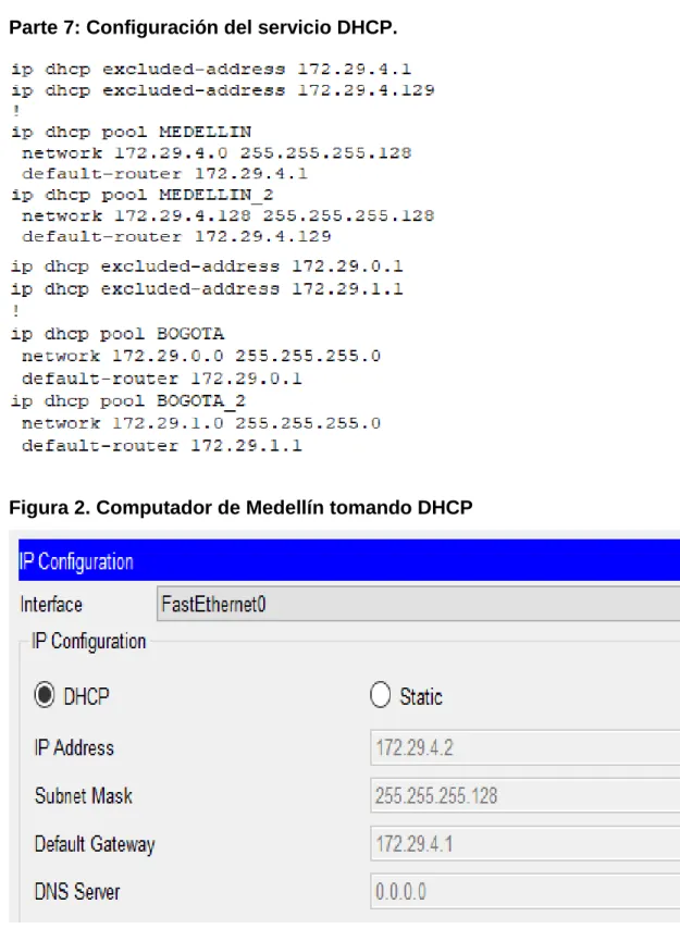 Figura 2. Computador de Medellín tomando DHCP  