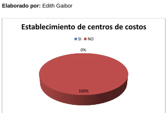 Tabla 10. Establecimiento de centros de costos  ÍTEMS 