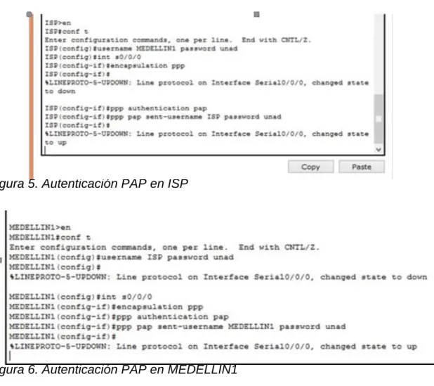 Figura 5. Autenticación PAP en ISP 