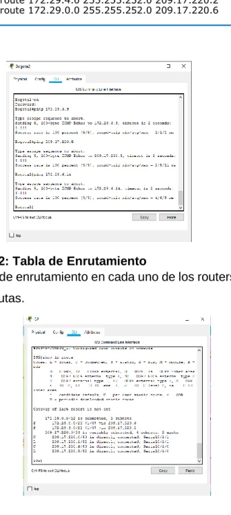 1.2.2.  Parte 2: Tabla de Enrutamiento 