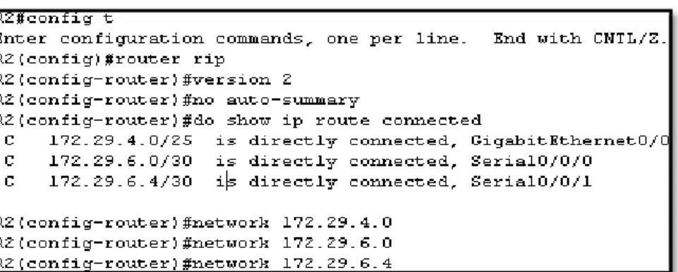 Figura 22. Configuración del protocolo RIP en el router -2 Medellín 