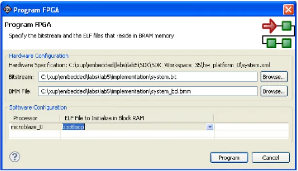 Figure 5-13. Setting Up Run Configuration    Click Program 