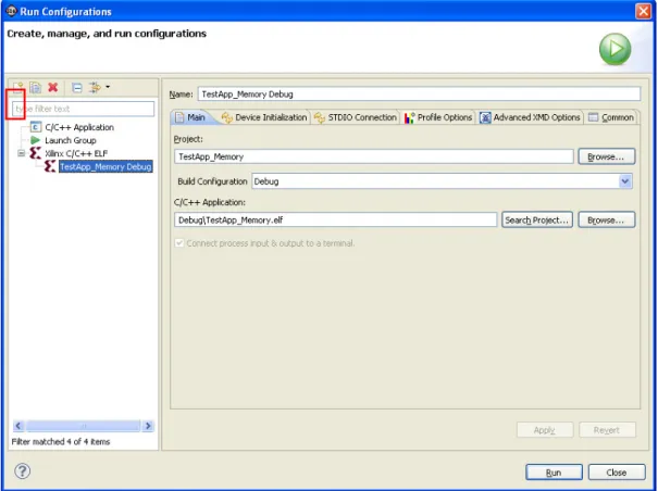 Figure 5-14. Setting Up Run Configuration 
