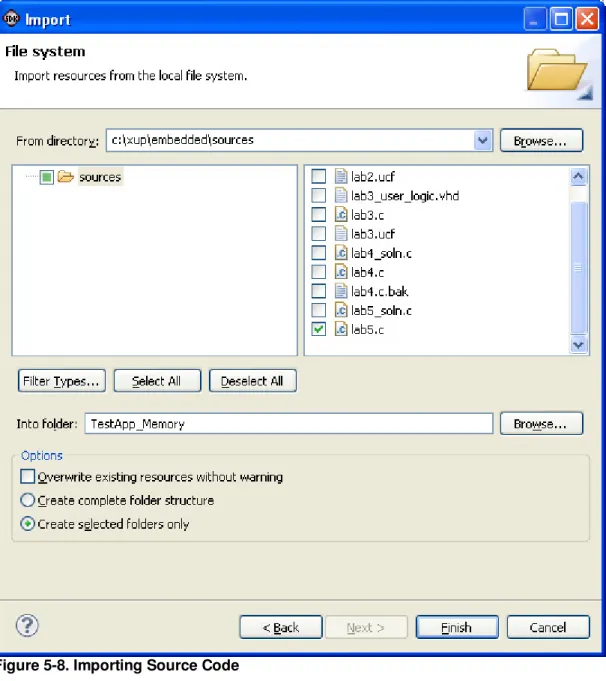 Figure 5-8. Importing Source Code 