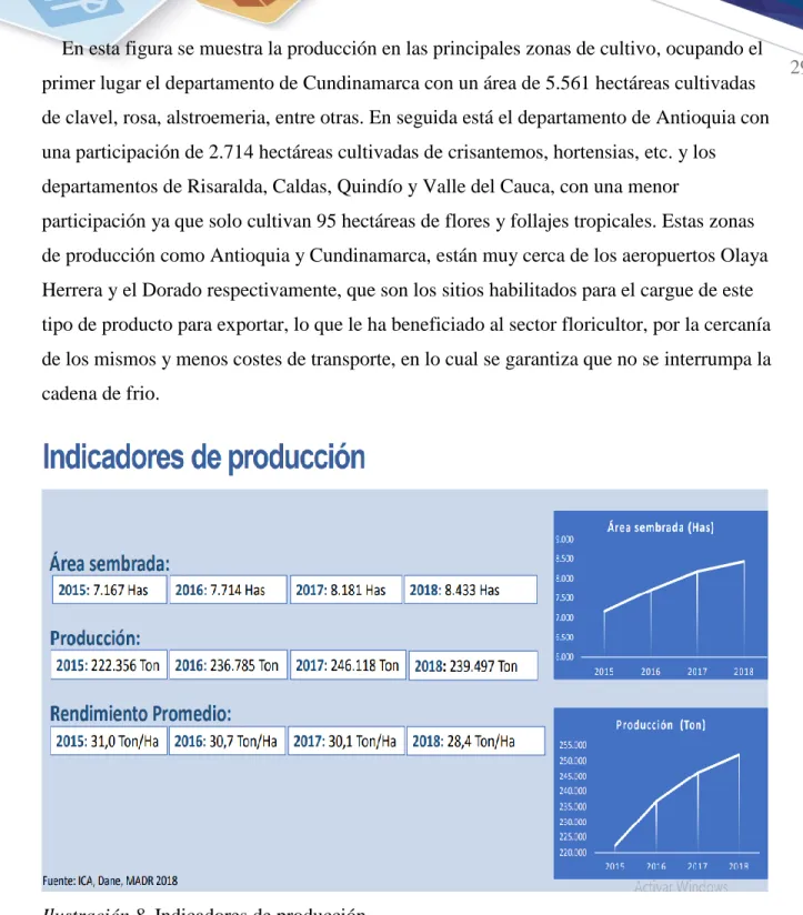Ilustración 8. Indicadores de producción 
