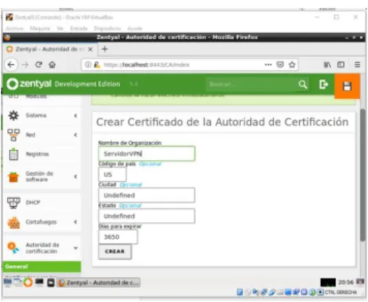 Fig. 51. Configuración usuario/cliente