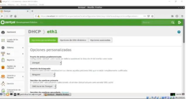 Fig. 6 Configuración del estado de los módulos 