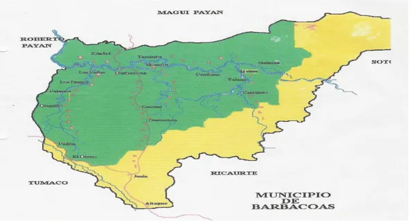 Figura No. 6. Mapa del Municipio de Barbacoas. 
