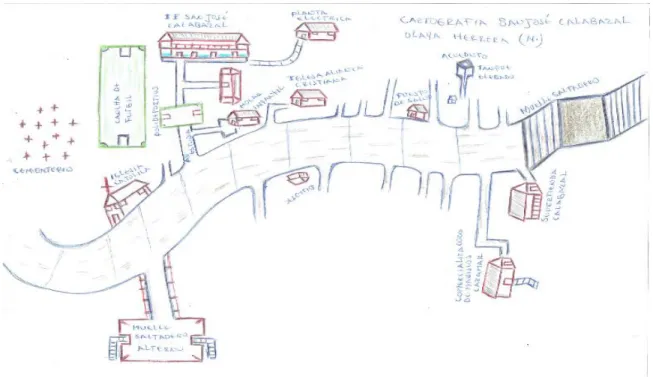 Figura 1. Mapa cartográfico de la Institución Educativa San José Calabazal. 