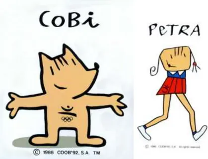 Figura 9. Cobi, mascota oficial de los Juegos Olímpicos 36 .       Figura 10. Petra, mascota oficial de los Juegos  Paralímpicos 37 