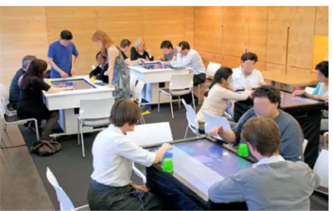 Figure 10. The MTClassroom: an experimental multi-surface classroom 