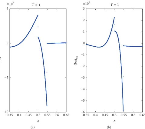 Figure 3: Test Problem 3. Approximated second derivative of 