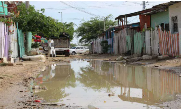 Fig. 3.8 Boston, un barrio muy vulnerable de Cartagena de Indias (Colombia). Véase Anexo 1
