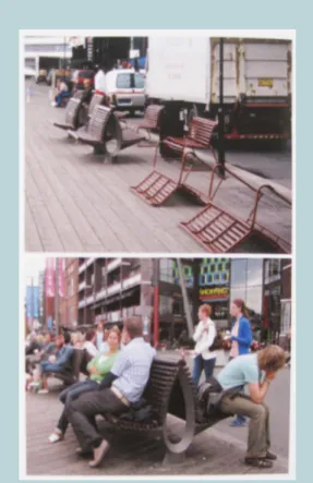 Fig. 2.8. Un proyecto en Oslo demuestra que  amayor número de posibilidades de asiento más  gente se sienta 