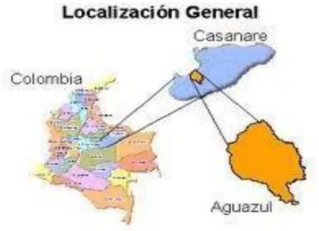 Ilustración 2 Mapa Localización General Aguazul Casanare 