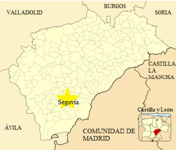 Fig. 3. Mapa de la provincia de Segovia 
