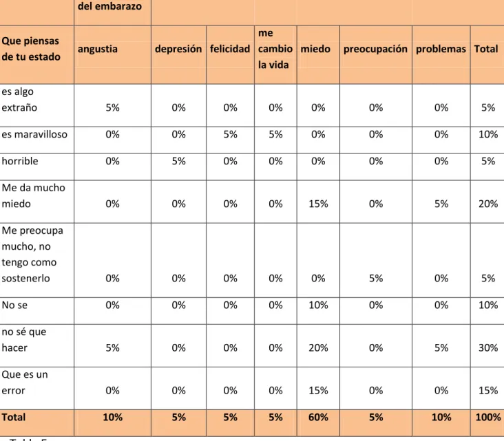 Tabla 5   Grafica 5 