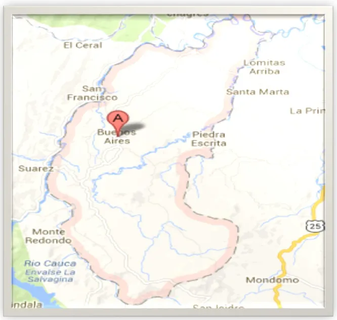 Mapa Ubicación Geográfica Timba Cauca 