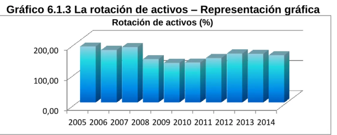 Tabla 6.1.3 La rotación de activos - Evolución 