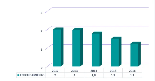 Gráfico 2.6: Ratio de endeudamiento  